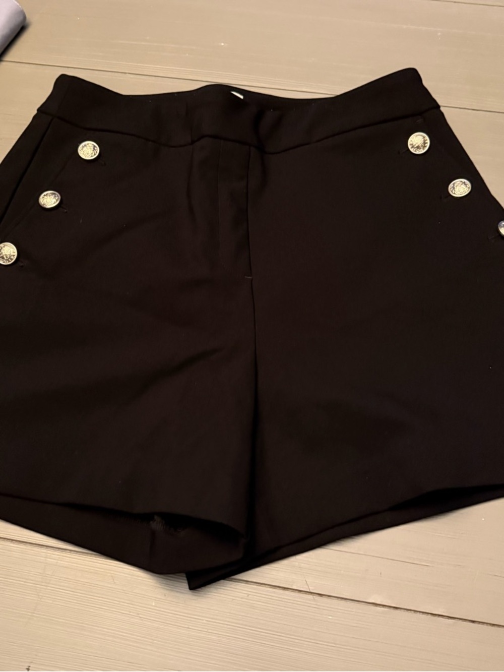 Rachel Zoe Black & Gold High Waisted Shorts